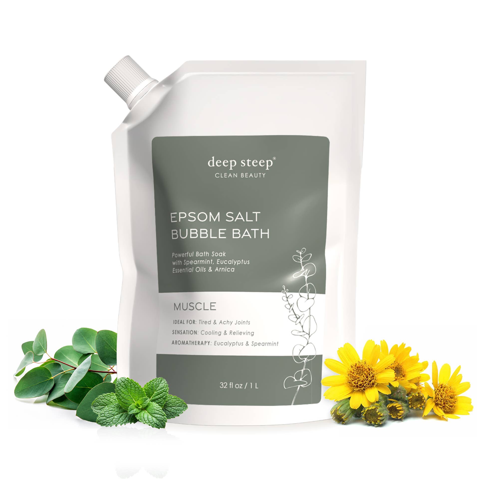 Muscle Epsom Salt Sore Muscle Recovery Bubble Bath 32oz