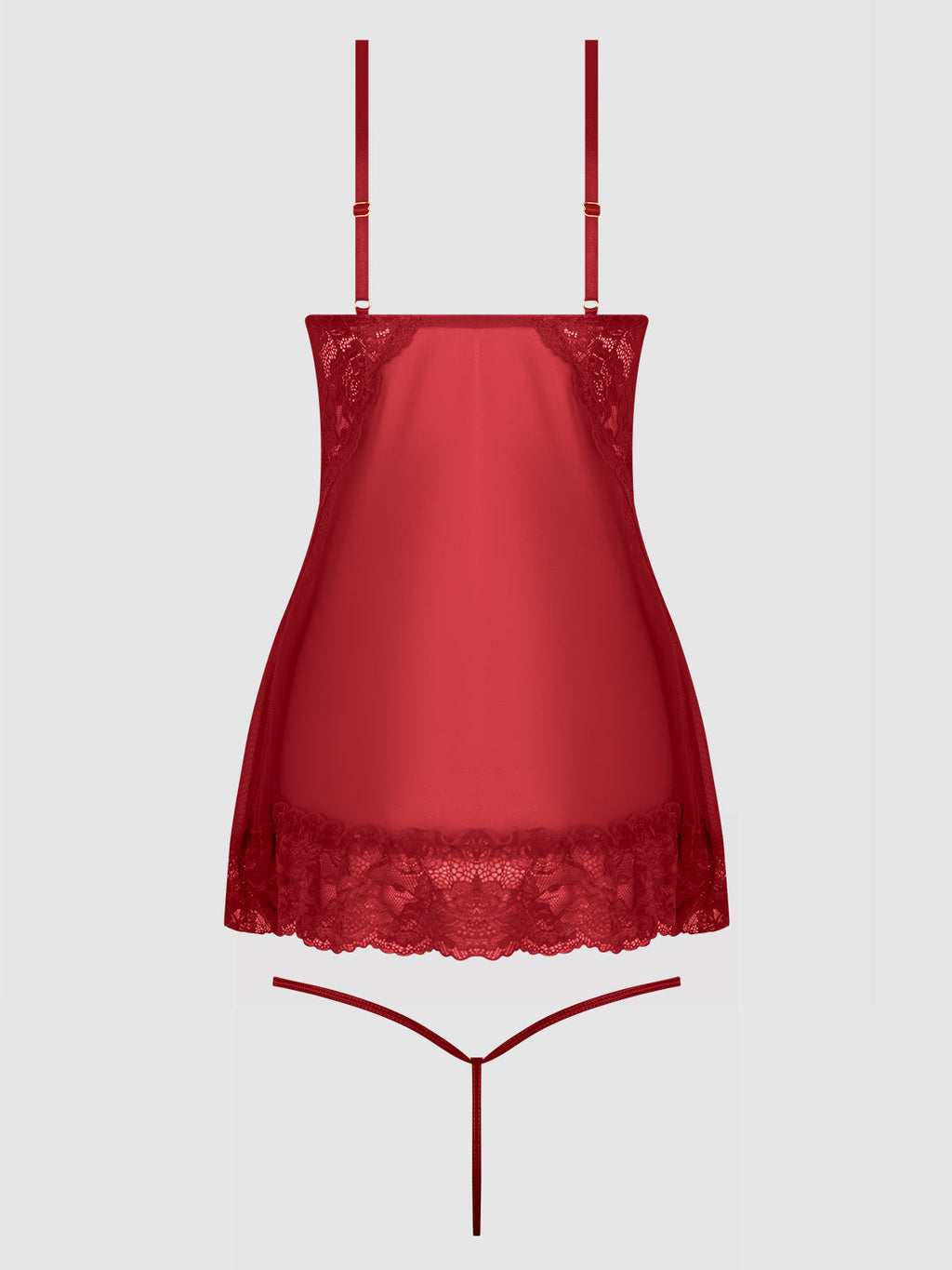 HARLOW LACE & MESH BABYDOLL & G-STRING SET