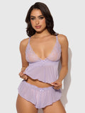 VIVIENNE LACE & MESH CAMI & TAP SHORT SET