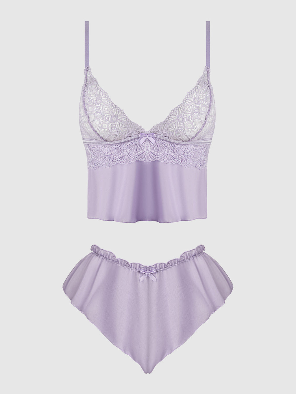 VIVIENNE LACE & MESH CAMI & TAP SHORT SET