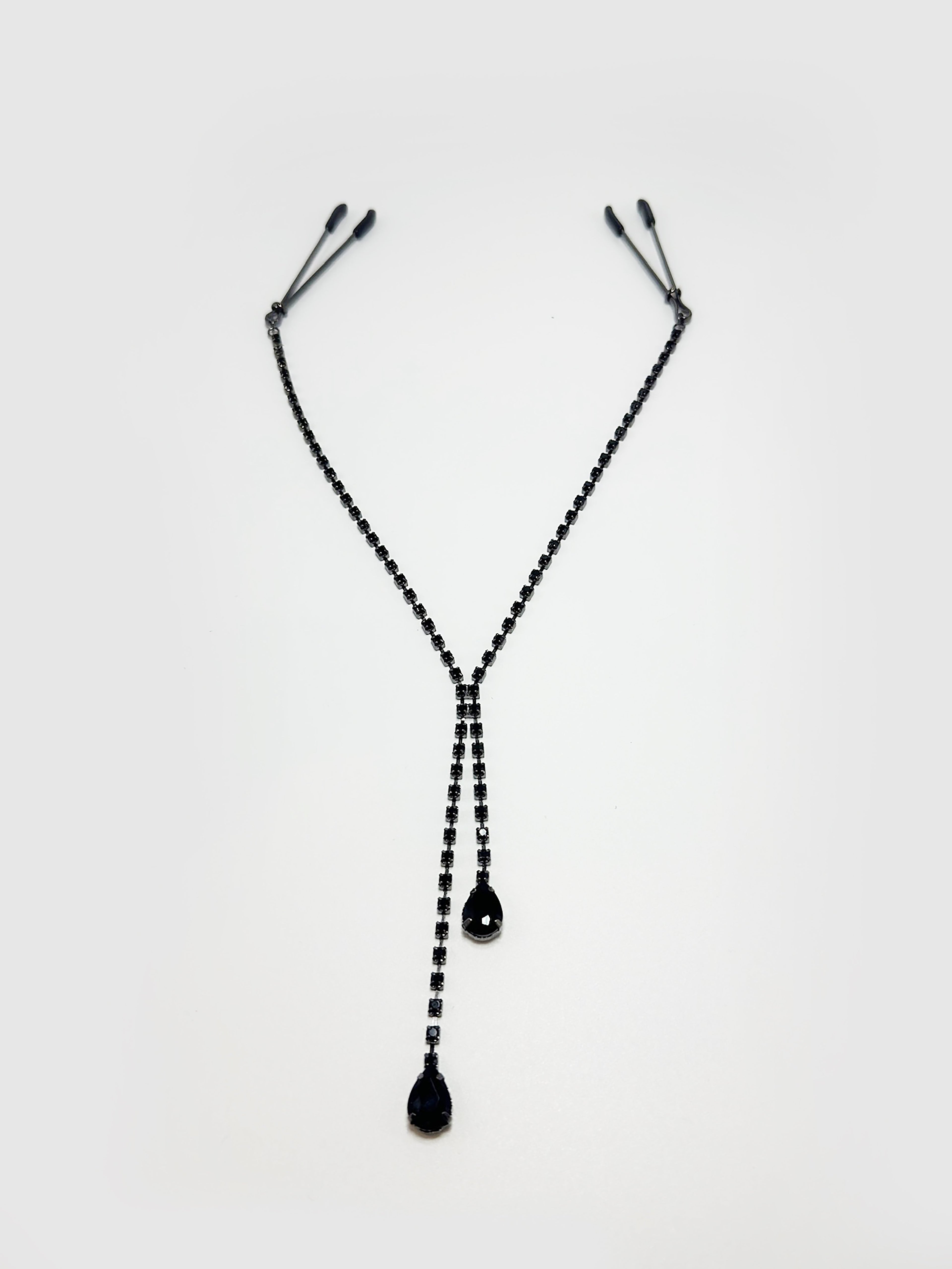 RHINESTONE DANGLE CLAMPS