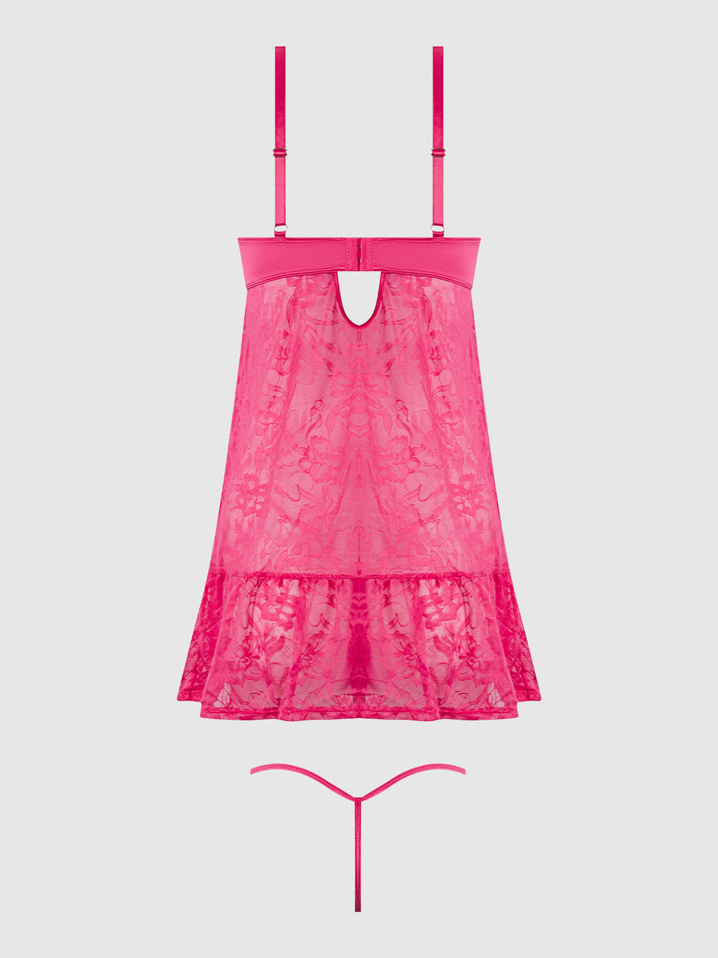 FLORA  LACE BABYDOLL & G-STRING SET