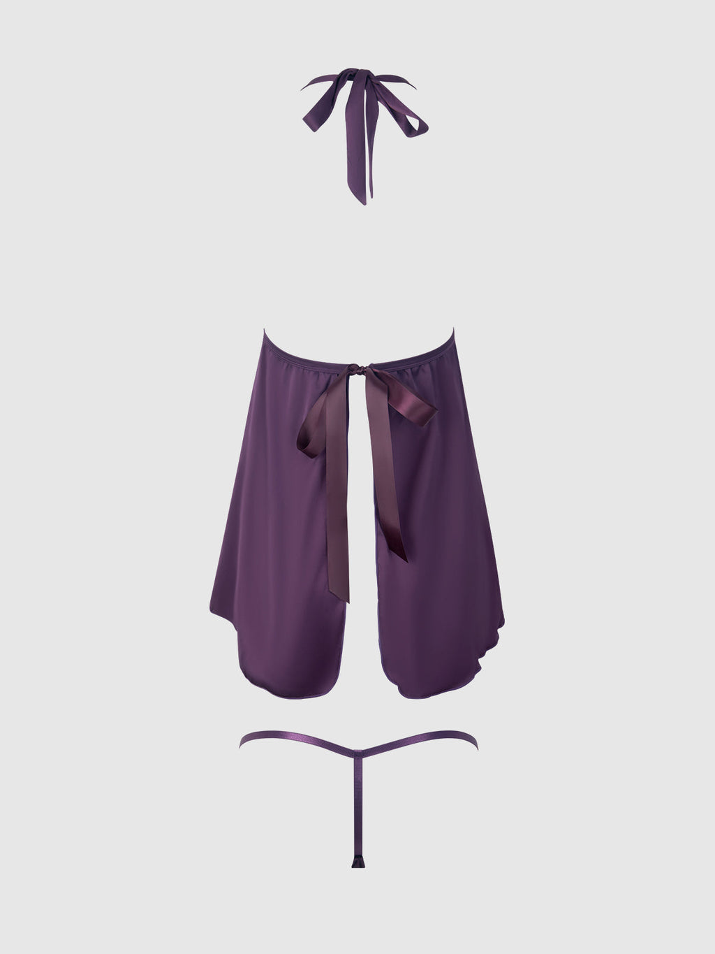 JOCELYN LACE & SATIN DROP OFF BABYDOLL & G-STRING SET