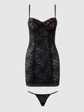 SAVANNAH LACE PUSH UP CHEMISE & G-STRING SET