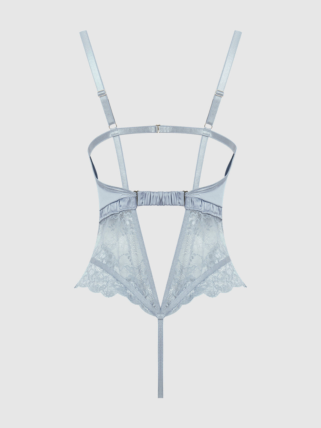 SIENNA SATIN & LACE WIRELESS TEDDY