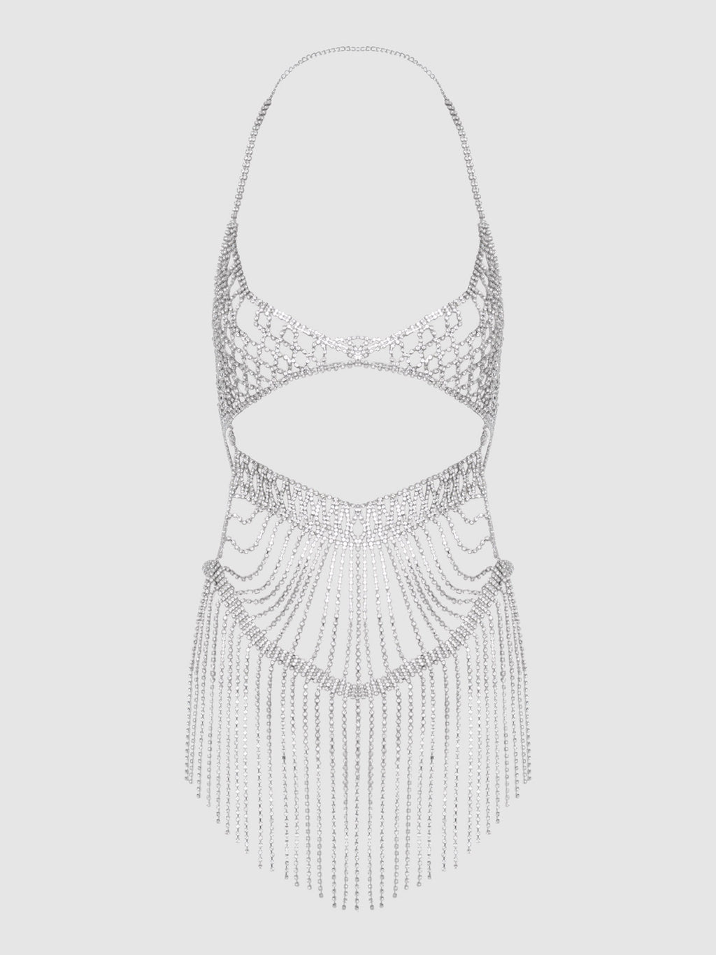 RHINESTONE NETTED CHEMISE