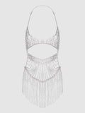 RHINESTONE NETTED CHEMISE