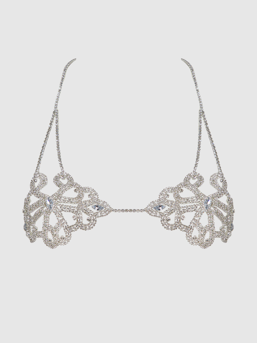 RHINESTONE SWIRL KNOT BRALETTE