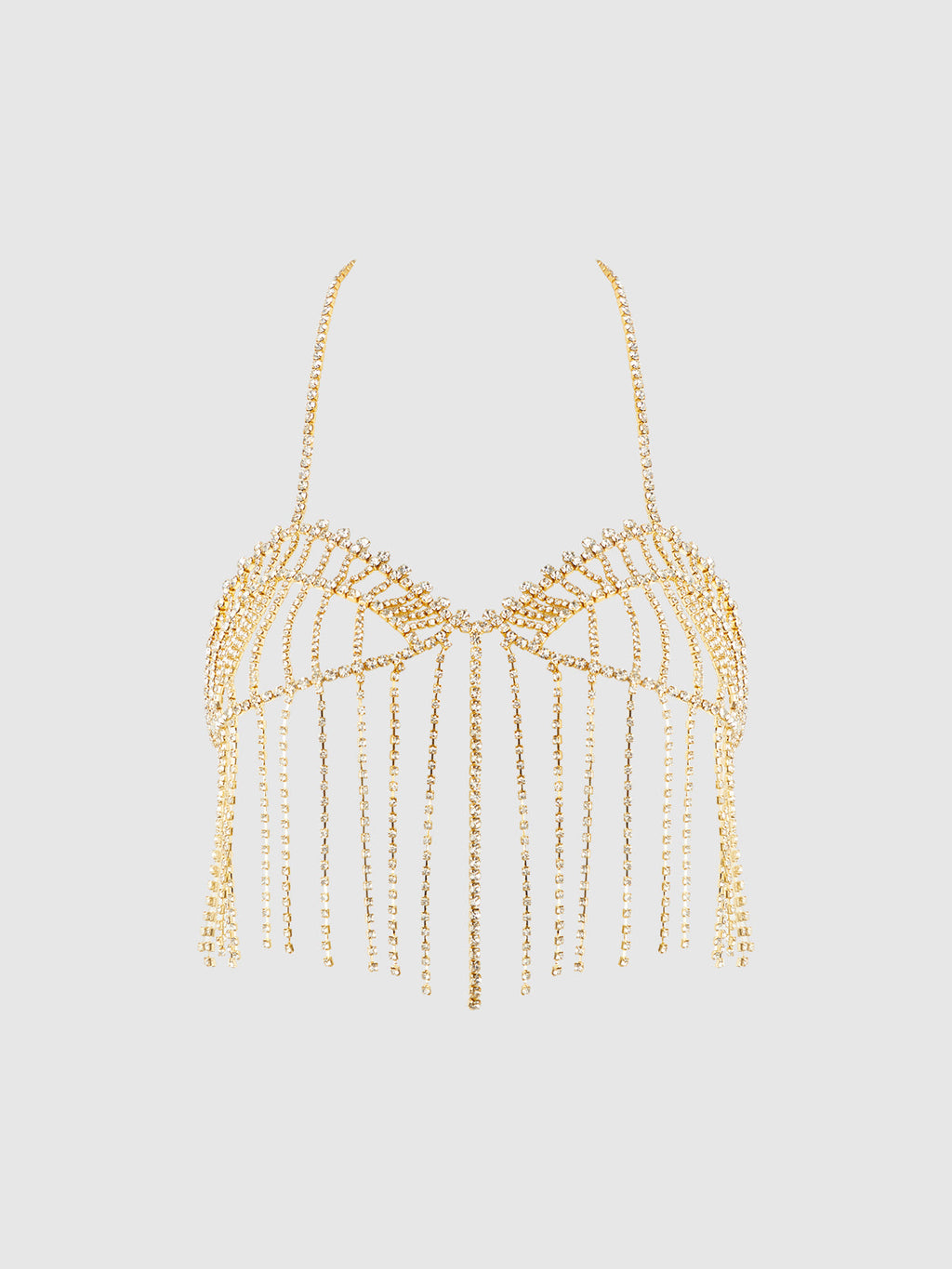 RHINESTONE FRINGE CROPPED CAMI TOP