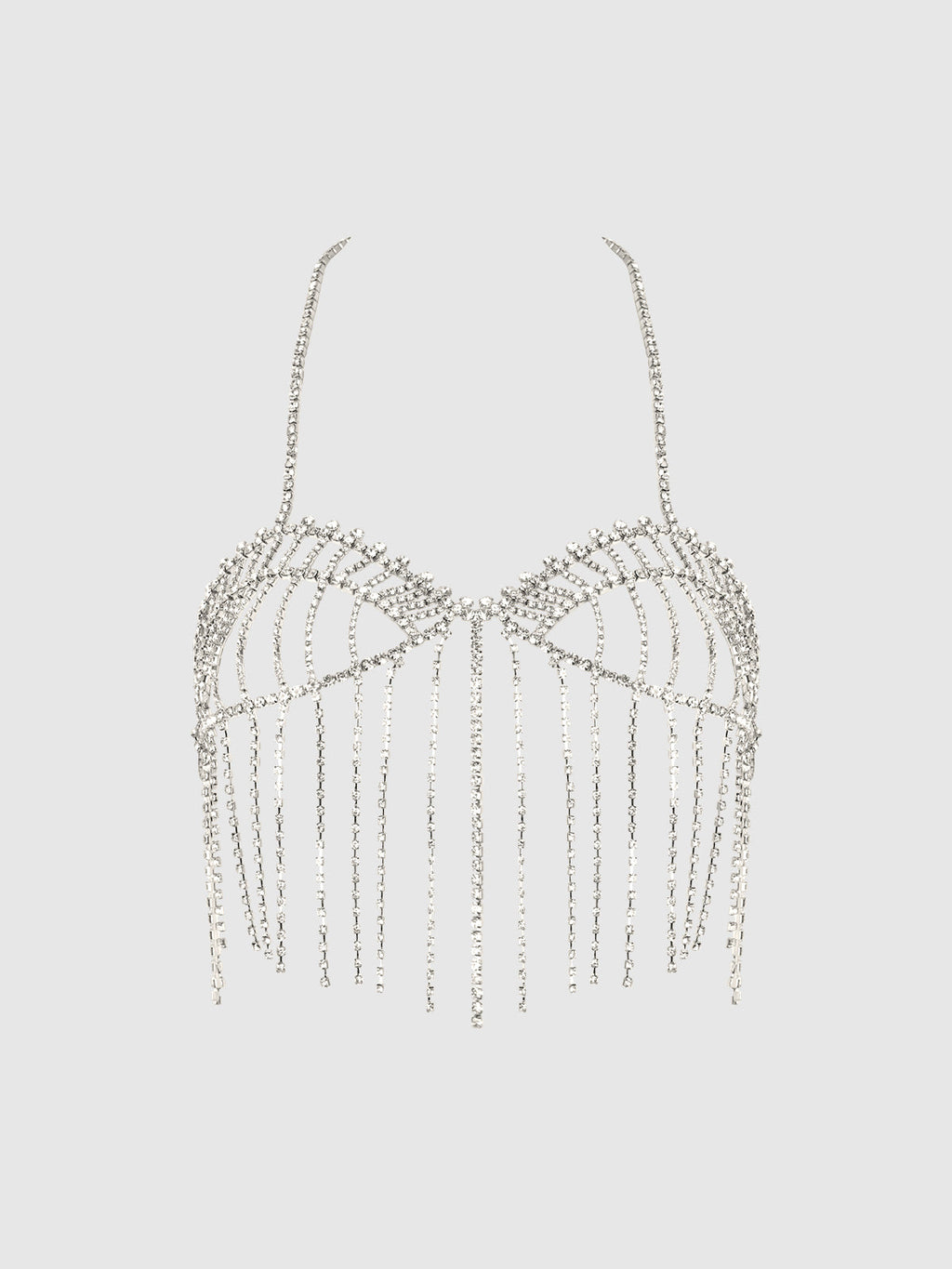 RHINESTONE FRINGE CROPPED CAMI TOP