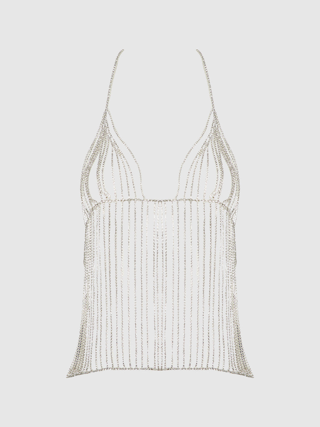 RHINESTONE PLUNGE CAMI