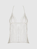RHINESTONE PLUNGE CAMI