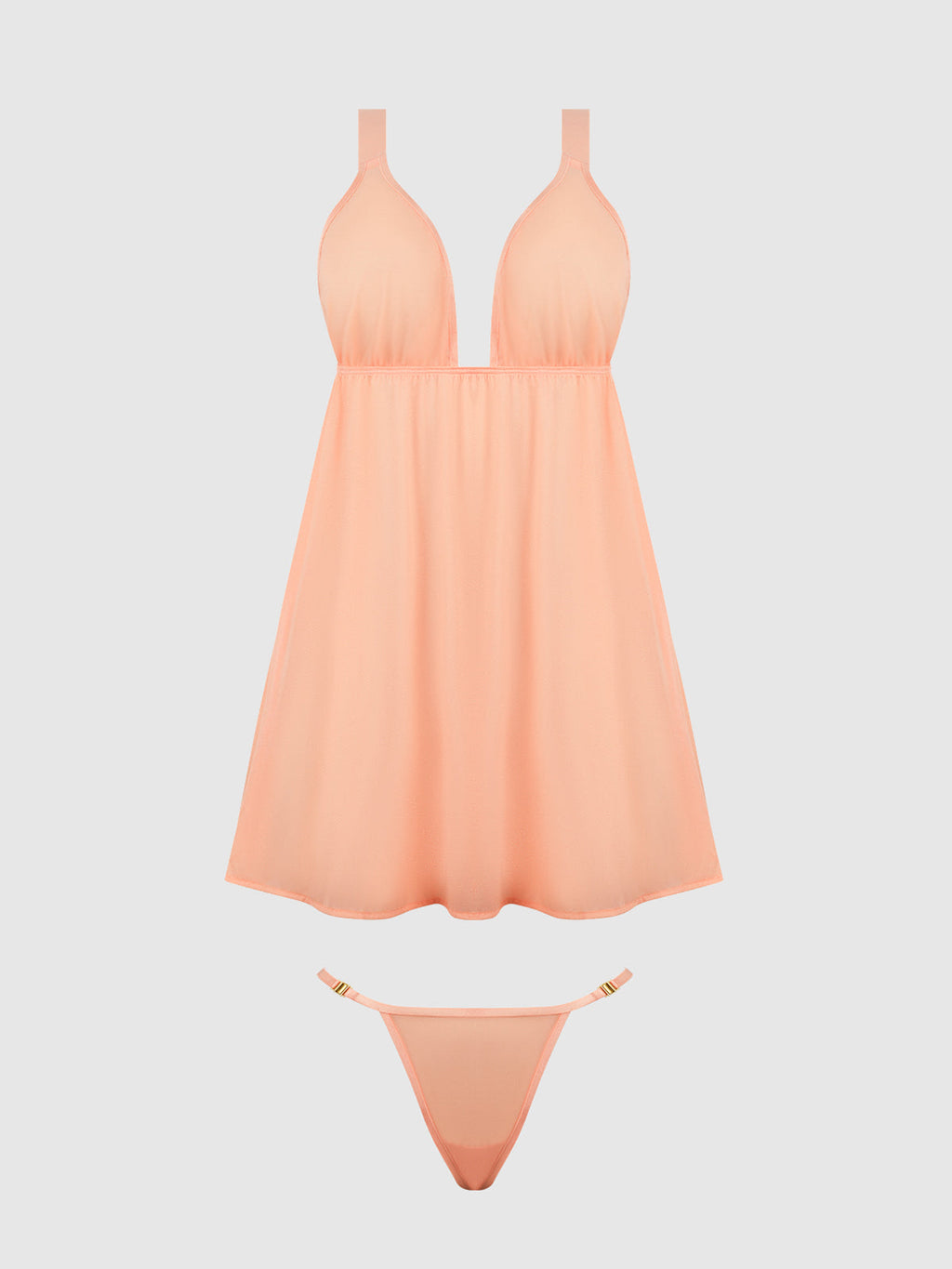 YVONE SHIMMER MESH BABYDOLL & G-STRING SET