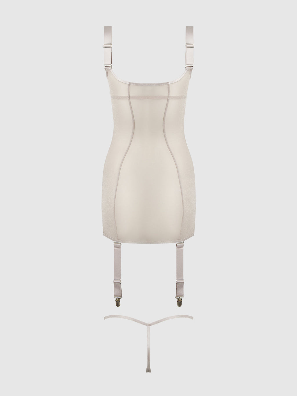YVONE SHIMMER MESH UNDERWIRE CHEMISE & G-STRING SET