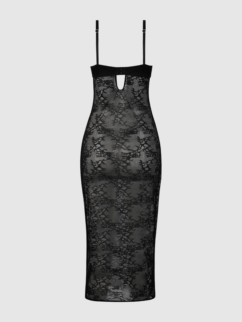 YVONE LACE PLUNGE PUSH UP GOWN