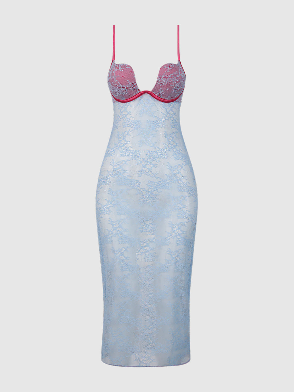YVONE LACE PLUNGE PUSH UP GOWN