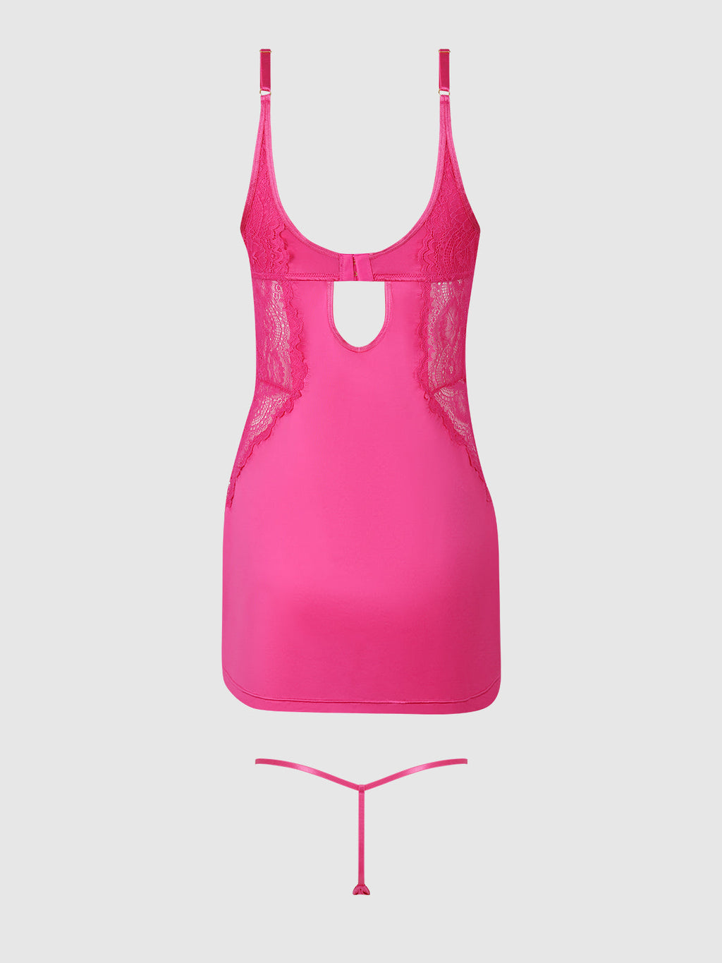 ISSADORA OILSLICK & LACE UNDERWIRE CHEMISE SET