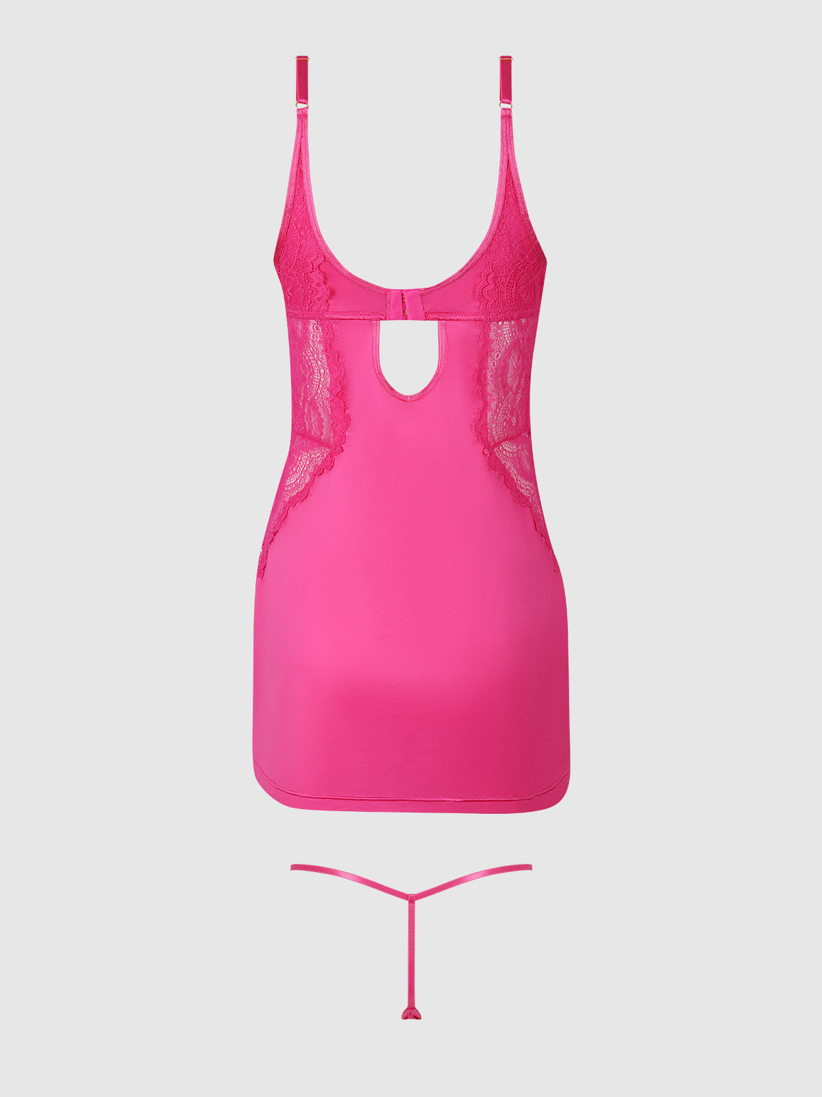 ISSADORA OILSLICK & LACE UNDERWIRE CHEMISE SET