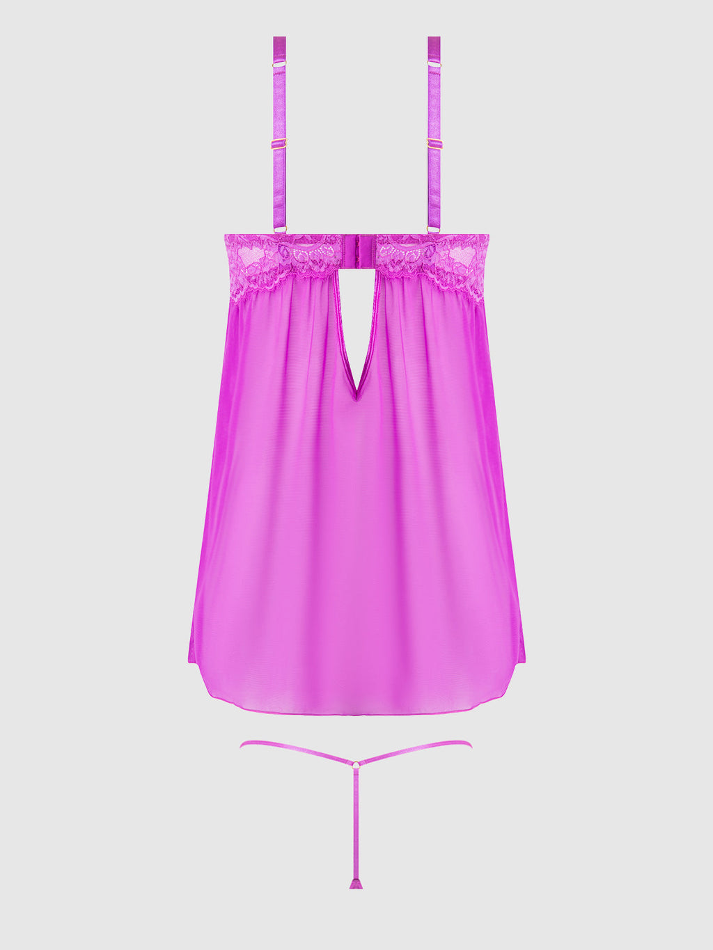 REANNA LACE & CHAIN BABYDOLL & G-STRING SET