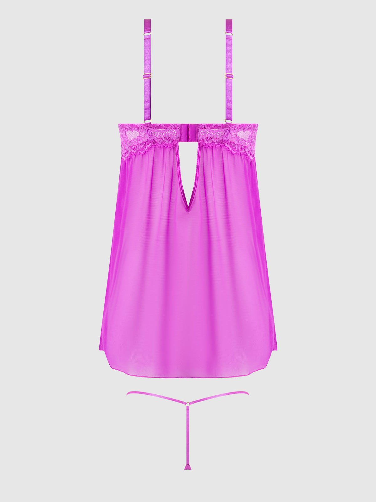 REANNA LACE & CHAIN BABYDOLL & G-STRING SET
